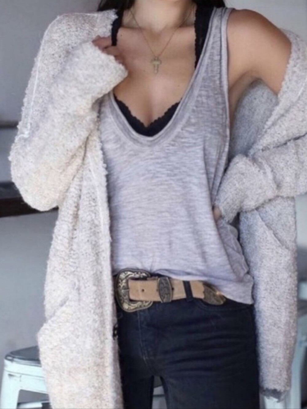 Free People Boucle Cardi Sweater Alpaca Blend S Beige Cozycore Cottagecore - Picture 3 of 15